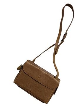 Ralph Lauren AUTHENTIC Vintage Caramel Tan Pebbled Crossbody Shoulder Bag